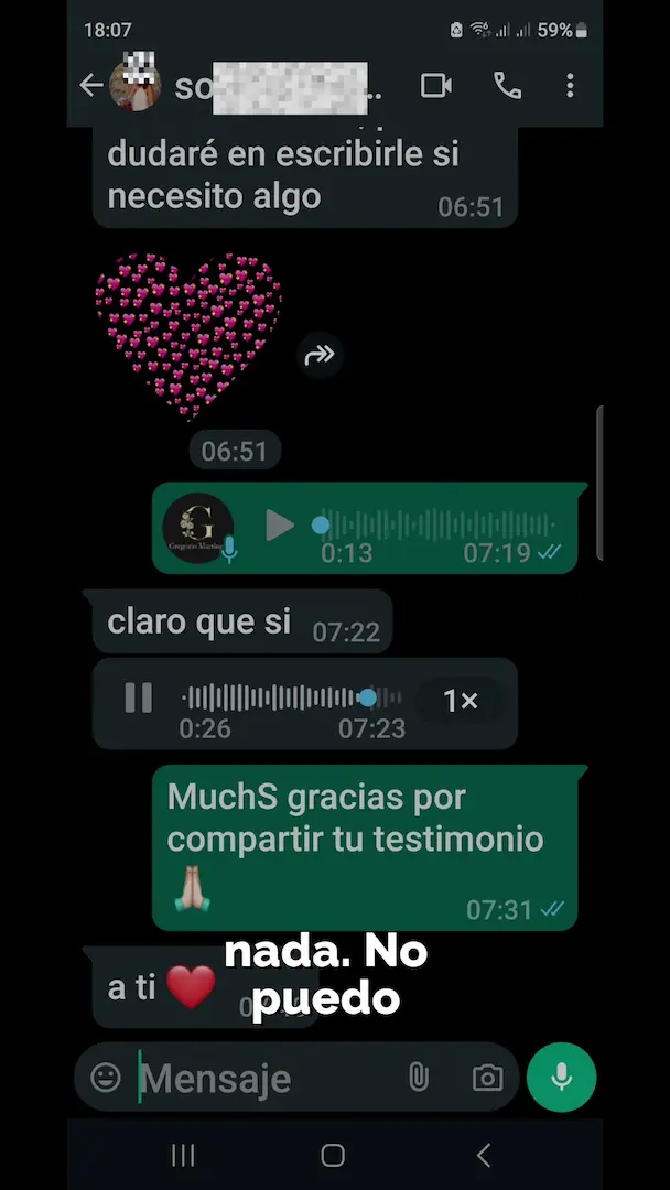 Experiencia de Sonia